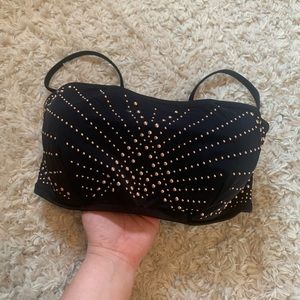 Shade and shore studded swimsuit top